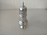 Vintage Hand Chased Sheffield Silver Plated Sugar Shaker 7 inchs
