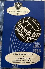 1963-64 League Cup Final 2nd Leg LEICESTER CITY v STOKE CITY 22 April Programme