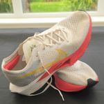 WOMEN'S Nike ZoomX VAPORFLY 3 WHITE/GOLD/CORAL Road Running Shoe- UK Size 9.5