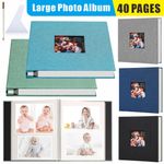 Linen Self Adhesive Photo Album 40 Pages Black 6x4 5x7 8x10 Scrapbook