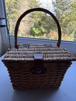 Wicker Picnic Basket with Handle