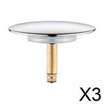 3 Button Drain Stopper Sink Waste Plug For Vanity Drain Plug