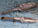 Vintage Masta Struk Aluminium Garden Trowels. PAIR. Made In England VGC.