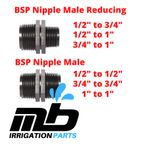 BSP Male Nipple or Reducing Polypropylene/PP/Black Plastic Pipe Fitting watering