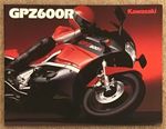 KAWASAKI GPZ600R Motorcycle Sales Brochure 1985 Ref 99943-1541 ALL-E IV-XII
