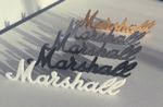 Marshall Logo Badge Speaker Amplifier Sign 3 Sizes and choice of 5 Colours