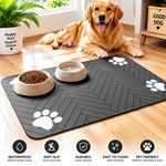 Pet Feeding Mat-Absorbent Pet Placemat for Food and Water Bowl, with Waterproof
