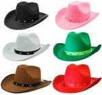 24 X STUDDED COWBOY HATS WILD WEST TRAMPAS WESTERN COWGIRL FANCY DRESS JOBLOT