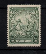 Barbados KGVI 1/2d green Pl4 SG248b mint LHM WS45539