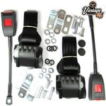 Front Pair Fully Automatic Inertia Black Seat Belt E Approved For Classic Ford 