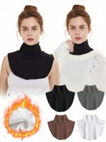 High Elastic Turtleneck Fake Collar Neck Warmer Solid Colour Autumn Winter
