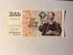Iceland. 1000 Kronur Banknote 2001.