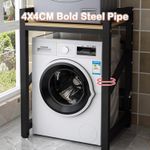 Adjustable Heavy Duty Iron Standing Storage, Washer Dryer Stacking Rack Stand 