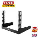 Secure Black 8U Desktop Rack for AV Equipment - Cold Rolled Steel Durability