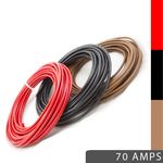 70 AMP 10mm² 80/0.40 Single Core Stranded Copper Cable 12v 24v Thin Wall Wire