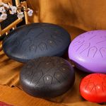 6 Inch  Rain Drum for Outside Garden Steel Tongue Drum Rain Chime 8 Note Drum