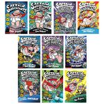Captain Underpants 10 Book Collection Set Books 1-10 Dav Pilkey - NEW (Free P+P)