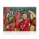 Steven Gerrard Signed Liverpool Football Photo: 2005 UCL Winner