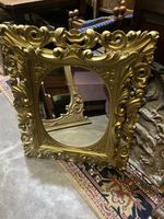 Beautiful Antique Carved Wooden Ornate Wall Mirror Gold In Colour Ornate Frame