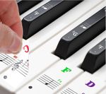 Piano Keyboard Stickers for 88/76/61/54/49 Keys, Transparent Removable PVC Note