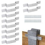 10/20X Fence Brackets Panel Security Anti-Rattle For 4" Post Support Galvanised