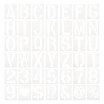 42pcs 12 Inch Letter Stencils Alphabet Number Stencil Interlocking, White
