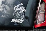 Joey Dunlop - Car Window Sticker - Isle of Man TT#3 Superbike Sign Gift - TYP2