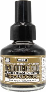 Mr Hobby Gunze Mr Weathering Color WC01 Panel Line Wash Multi Black 40ml