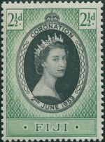 Fiji 1953 SG278 2½d green Coronation MNH