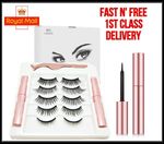 Waterproof Magnetic Eyeliner with Eyelashes and Tweezer 5 Pairs Set Long Lashes