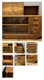 Art Deco Rurka Bureau Drinks Cabinet Display Unit 