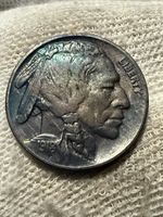 1918 Buffalo Nickel Very Choice AU+ High Grade Tough Date Full Horn Toned