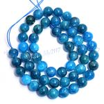 Genuine Natural Blue Apatite Round Gemstone Loose Beads 15'' Strand 6/8/10mm