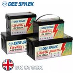 12V 24V 36/48V 100Ah 200Ah 300Ah LiFePO4 Lithium Battery Bluetooth BMS Solar RV