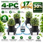 Mars Hydro Auto-Drainage System with 4-Pack Runoff Trays|Water Pump|Grow Bags