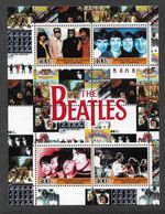 THE BEATLES  STAMPS IN SPECIAL SHEET MNH  MUSIC POP ROCK 2004 COMORES ISLANDS