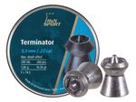 H&N Sport Terminator .22/5.50mm Airgun Pellets L200 5.5mm, Silver 