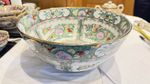 Original Chinese Canton Rose Medallion porcelain Bowl-Late 19th Century