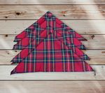 NAPKINS Red Royal Stewart  Poly-viscose  set of 4 Napkins 36 x 36cm 14 x 14"