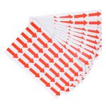 300Pcs Small Arrow Sticker Label 1.2x0.4" Adhesive Color Coding Sign Decal Red