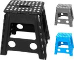 SG Traders Folding Step Up Stool Heavy Duty Plastic Foldable for Adults And Kids