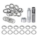 20pcs 20mm Grommet Tool Kit with Hole Punch, Grommet Setter Tools, Silver Tone
