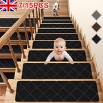 76*20cm Stair Pad Set Carpet Stair Treads Non Slip Adhesive Step Mats Home Decor