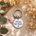 New Driver Keyring, First Car Gift, New Car Personalised Name Keyring