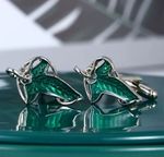 Elven Leaf CUFFLINKS Hobbit Lord of the Rings LOTR Silver Men’s Wedding