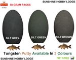 Tungsten Rig Putty 50g Green Grey Brown Carp Fishing Weight End Terminal Tackle