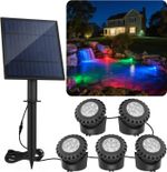 5 IN 1 Solar Pond Lights Underwater LED RGB Outdoor Garden Fountain Pool Lights