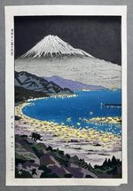 Okada Koichi Woodblock Print “Mt. Fuji from Nihondaira” Shin-hanga
