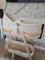 Made To Order- Crochet Moses Basket & Changing Mat. NOT STAND 5-6 Weeks Delivery