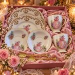 Vintage Spode Pinkie Coffee for Two Gift Set | Fine Bone China with 22ct Gold
